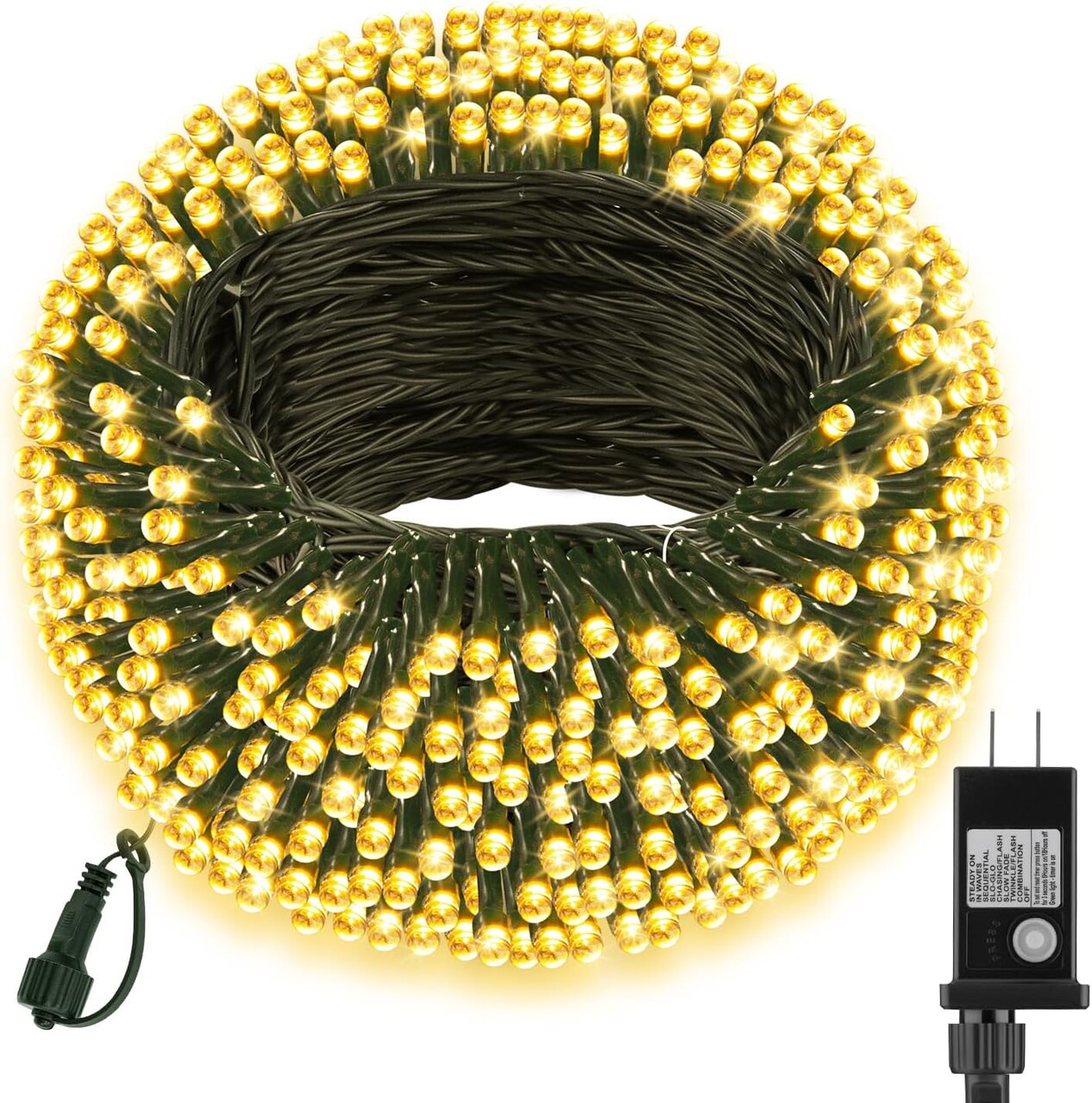 66FT 200 LED Christmas String Lights – Warm White Twinkle Lights with 8 Modes & Timer, Waterproof Outdoor/Indoor Xmas Lights for Trees, Bedrooms, Weddings & Holiday Party Decorations